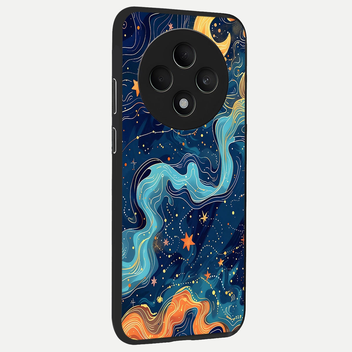  Celestial Dream Flow back cover For Oppo F27 5G slim fit glass case with vibrant aesthetic design