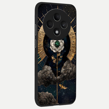  Celestial Lotus Morang back cover For Oppo F27 5G slim fit glass case with vibrant aesthetic design