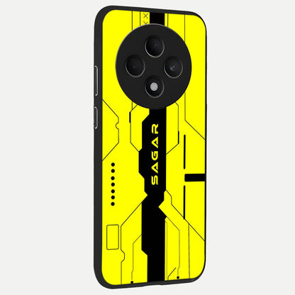  Circuit CYBERPUNK Custom Name back cover For Oppo F27 5G slim fit glass case with vibrant aesthetic design