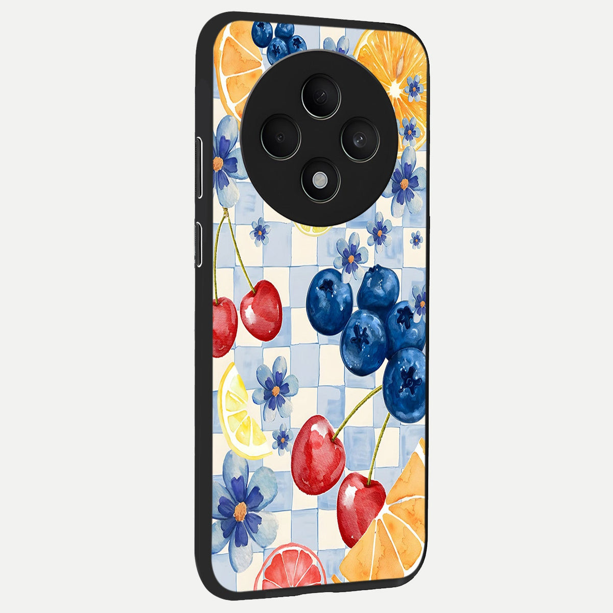  Citrus Bloom Joy back cover For Oppo F27 5G slim fit glass case with vibrant aesthetic design