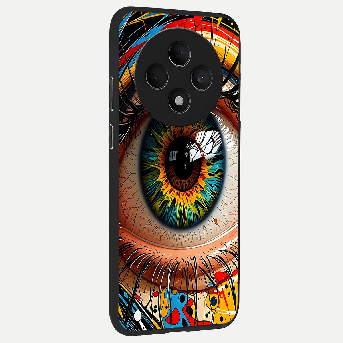  Colorful Eye back cover For Oppo F27 5G slim fit glass case with vibrant aesthetic design