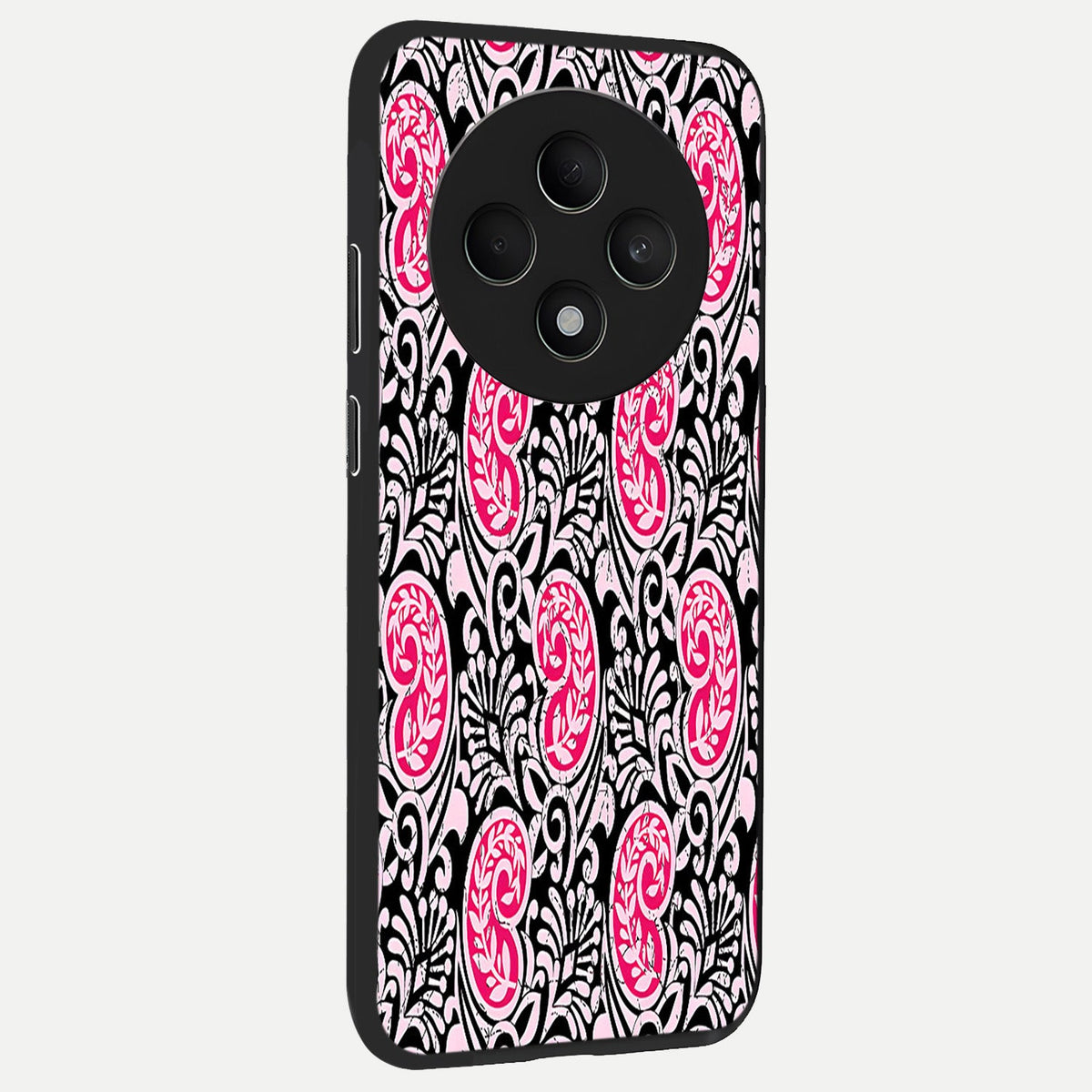  Crimson Paisley Charm back cover For Oppo F27 5G slim fit glass case with vibrant aesthetic design