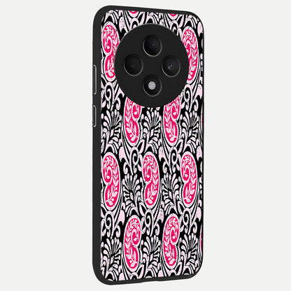  Crimson Paisley Charm back cover For Oppo F27 5G slim fit glass case with vibrant aesthetic design