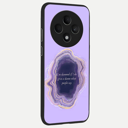  Damned People Quote back cover For Oppo F27 5G slim fit glass case with vibrant aesthetic design