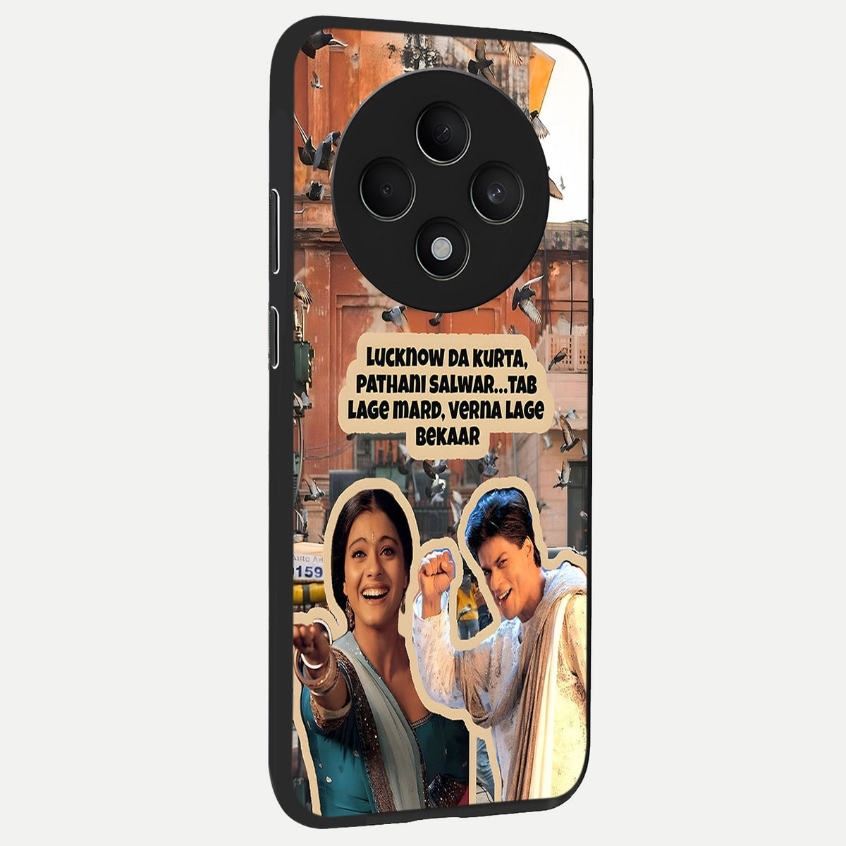  Desi Retro Vibes back cover For Oppo F27 5G slim fit glass case with vibrant aesthetic design