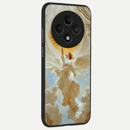 Divine Light Angel back cover For Oppo F27 5G slim fit glass case with vibrant aesthetic design