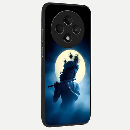  Divine Moon Flute back cover For Oppo F27 5G slim fit glass case with vibrant aesthetic design
