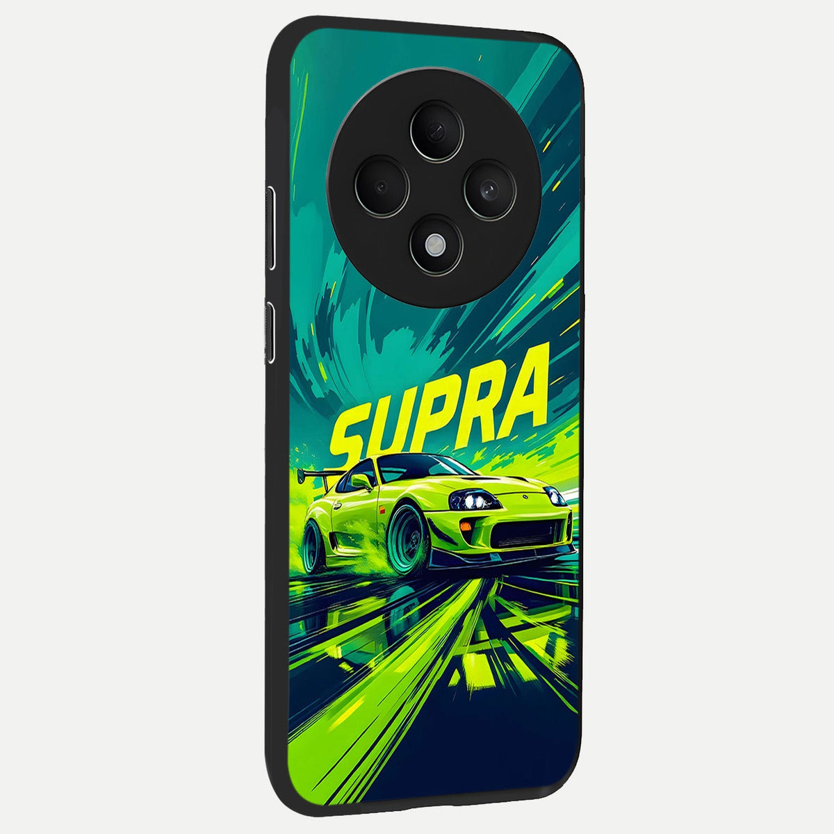  Electric Supra Thunder back cover For Oppo F27 5G slim fit glass case with vibrant aesthetic design