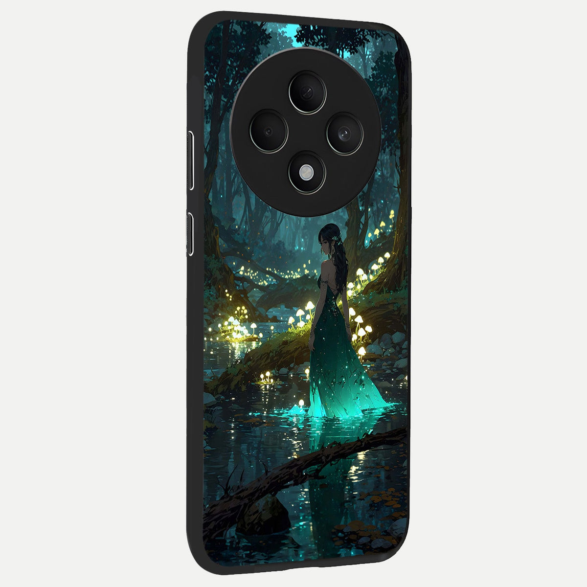  Enchanted Forest Glow back cover For Oppo F27 5G slim fit glass case with vibrant aesthetic design