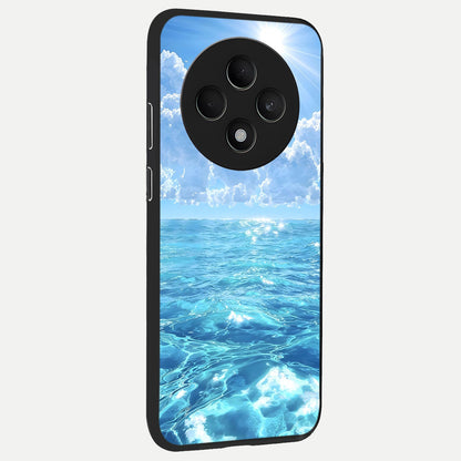  Endless Ocean Horizon back cover For Oppo F27 5G slim fit glass case with vibrant aesthetic design