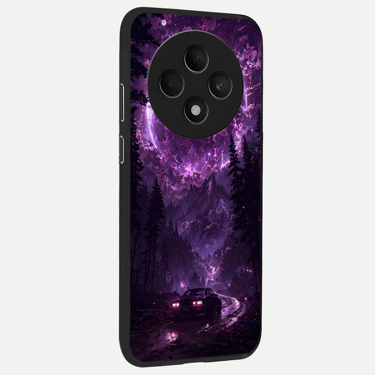  Eternal Cosmic Drive back cover For Oppo F27 5G slim fit glass case with vibrant aesthetic design