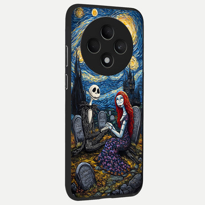  Eternal Night Love back cover For Oppo F27 5G slim fit glass case with vibrant aesthetic design