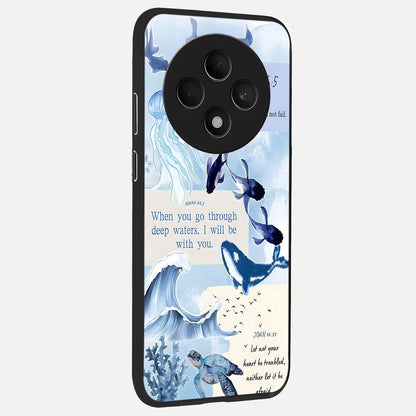  Faithful Ocean Promise back cover For Oppo F27 5G slim fit glass case with vibrant aesthetic design