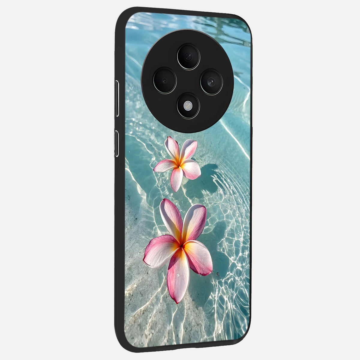  Floating Bloom Bliss back cover For Oppo F27 5G slim fit glass case with vibrant aesthetic design