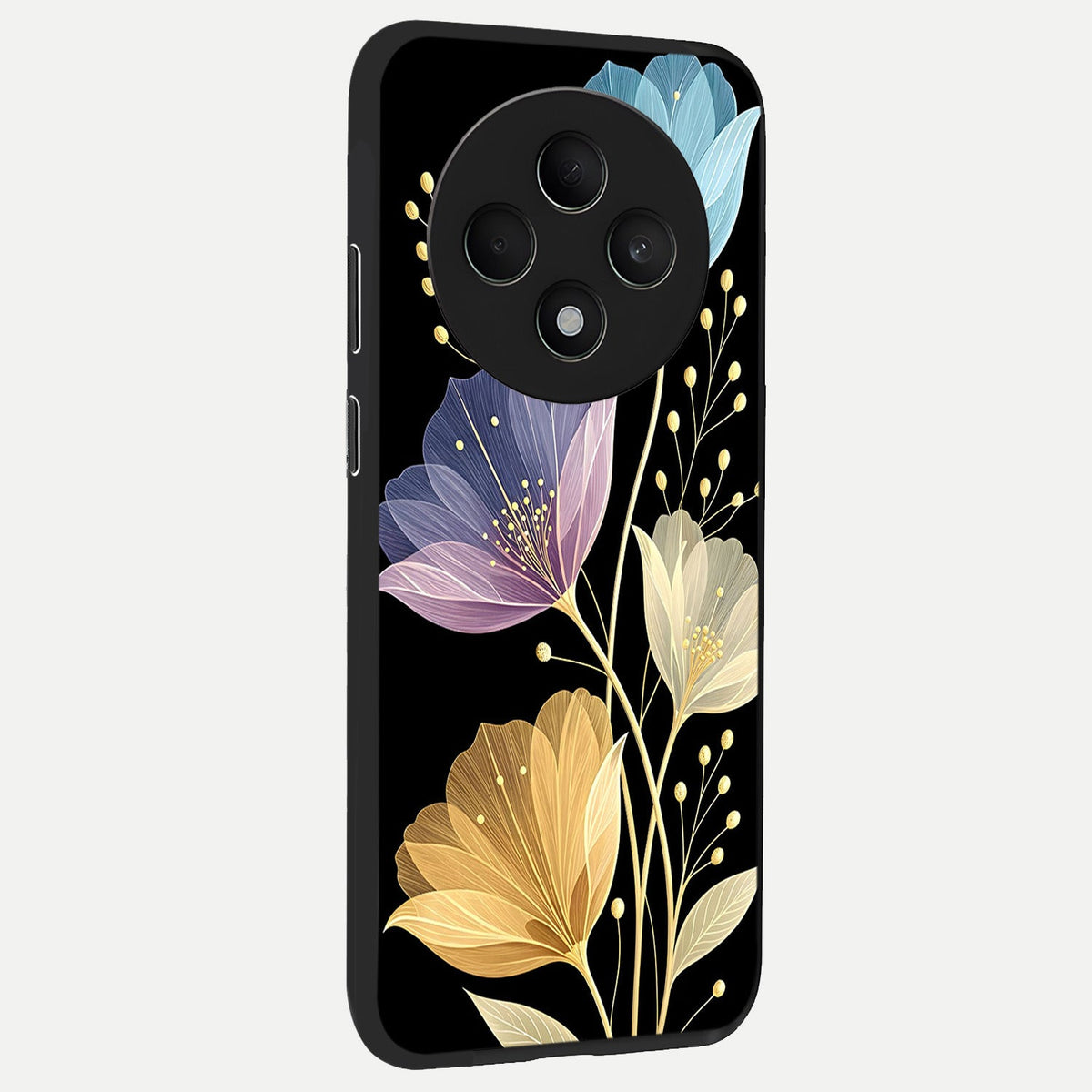  Flower Bloom Glow back cover For Oppo F27 5G slim fit glass case with vibrant aesthetic design