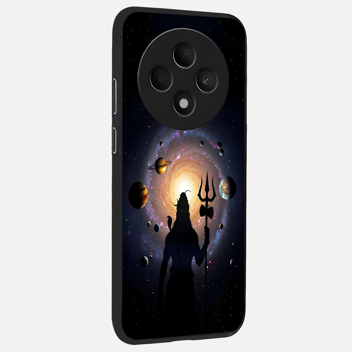  Galactic Shiva Vision back cover For Oppo F27 5G slim fit glass case with vibrant aesthetic design