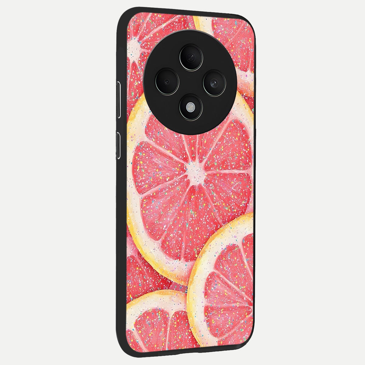  Glitter Grapefruit back cover For Oppo F27 5G slim fit glass case with vibrant aesthetic design