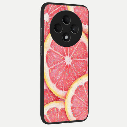  Glitter Grapefruit back cover For Oppo F27 5G slim fit glass case with vibrant aesthetic design