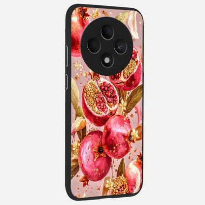  Golden Bloom Glow back cover For Oppo F27 5G slim fit glass case with vibrant aesthetic design