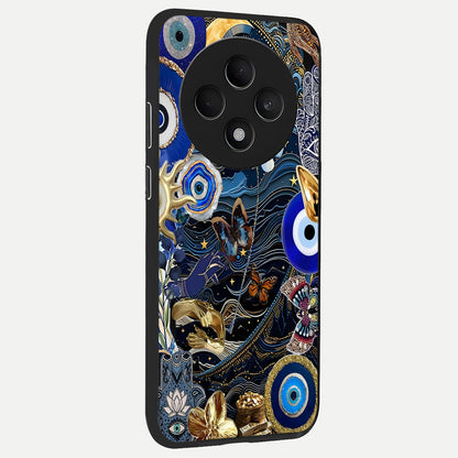  Golden Moon Magic back cover For Oppo F27 5G slim fit glass case with vibrant aesthetic design