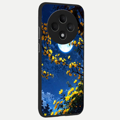  Golden Night Glow back cover For Oppo F27 5G slim fit glass case with vibrant aesthetic design