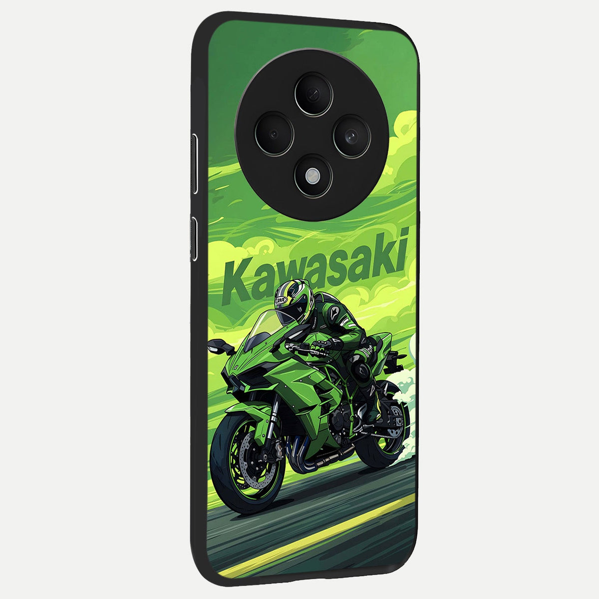  Greenery Sky back cover For Oppo F27 5G slim fit glass case with vibrant aesthetic design