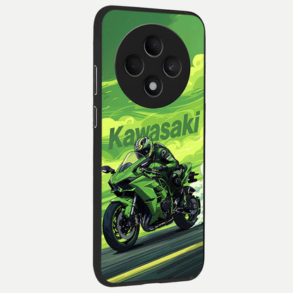  Greenery Sky back cover For Oppo F27 5G slim fit glass case with vibrant aesthetic design