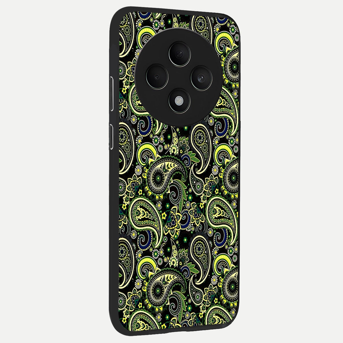  Green Lemon back cover For Oppo F27 5G slim fit glass case with vibrant aesthetic design