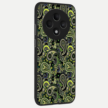  Green Lemon back cover For Oppo F27 5G slim fit glass case with vibrant aesthetic design