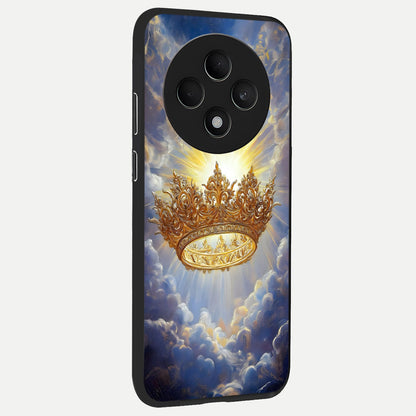  Heavenly Crown Light back cover For Oppo F27 5G slim fit glass case with vibrant aesthetic design