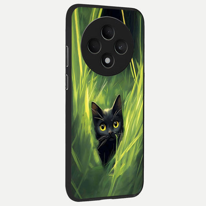  Hidden Cat Whisper back cover For Oppo F27 5G slim fit glass case with vibrant aesthetic design