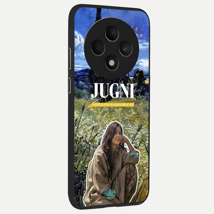  Jugni Soul Vibes back cover For Oppo F27 5G slim fit glass case with vibrant aesthetic design
