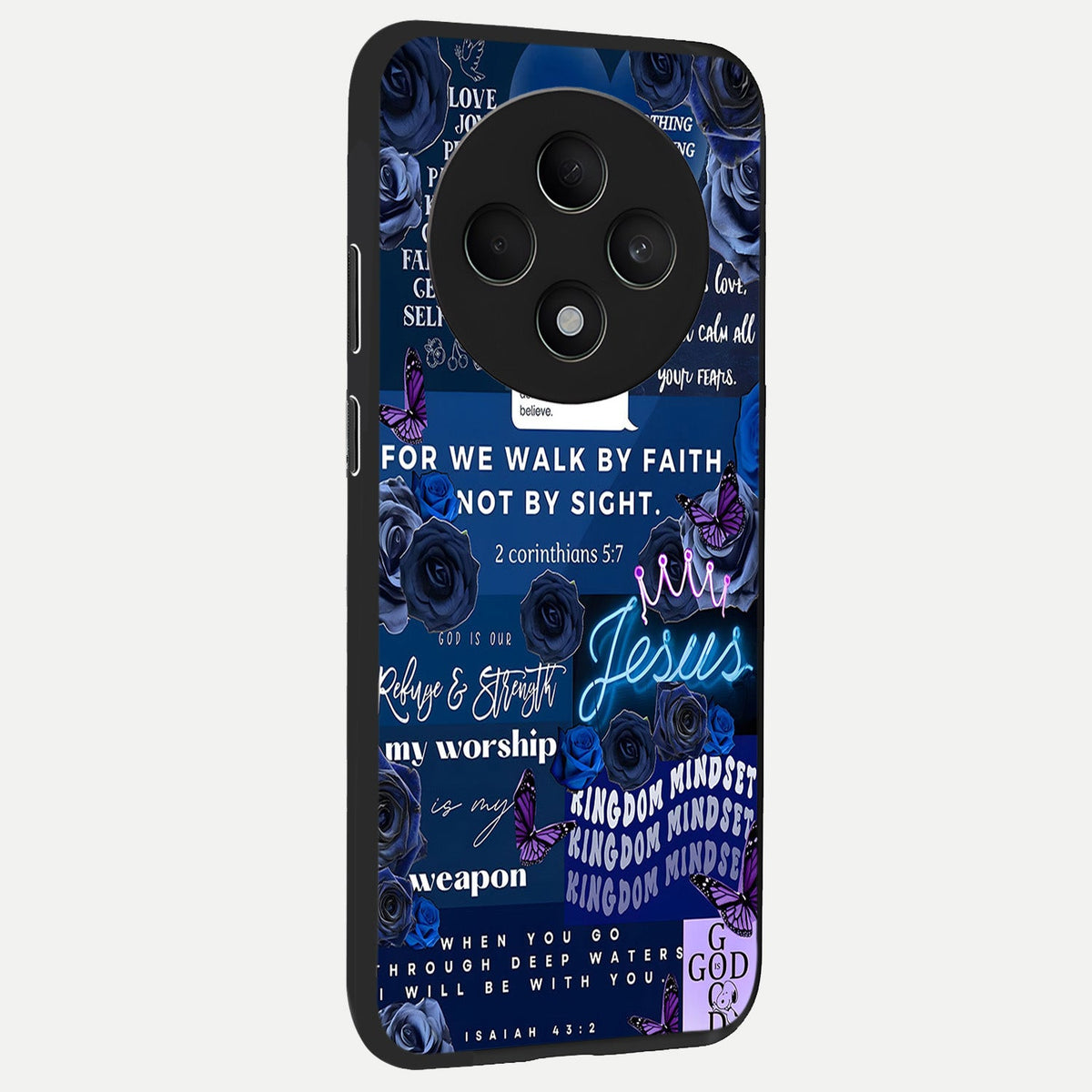  Kingdom Faith Glow back cover For Oppo F27 5G slim fit glass case with vibrant aesthetic design