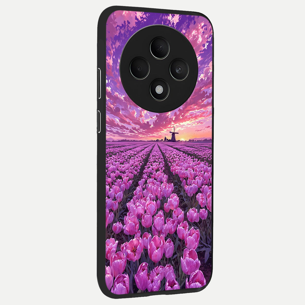  Lavender Dream Skies back cover For Oppo F27 5G slim fit glass case with vibrant aesthetic design