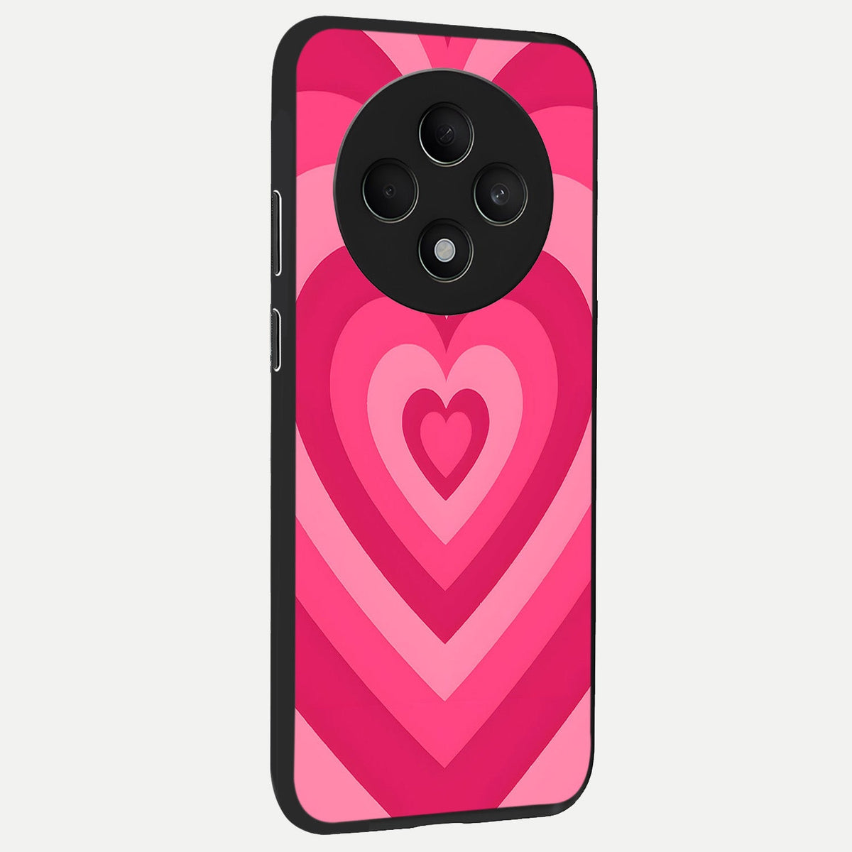  Layered Love Hearts back cover For Oppo F27 5G slim fit glass case with vibrant aesthetic design