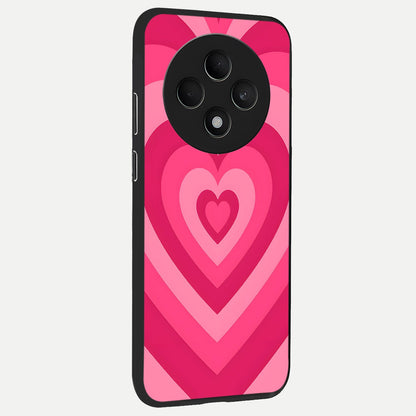  Layered Love Hearts back cover For Oppo F27 5G slim fit glass case with vibrant aesthetic design