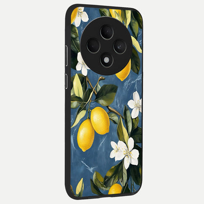  Lemon Dream Garden back cover For Oppo F27 5G slim fit glass case with vibrant aesthetic design