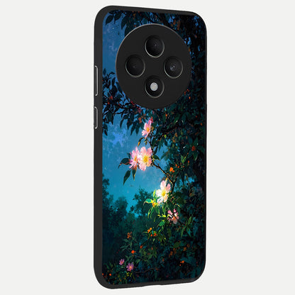  Midnight Bloom Glow back cover For Oppo F27 5G slim fit glass case with vibrant aesthetic design