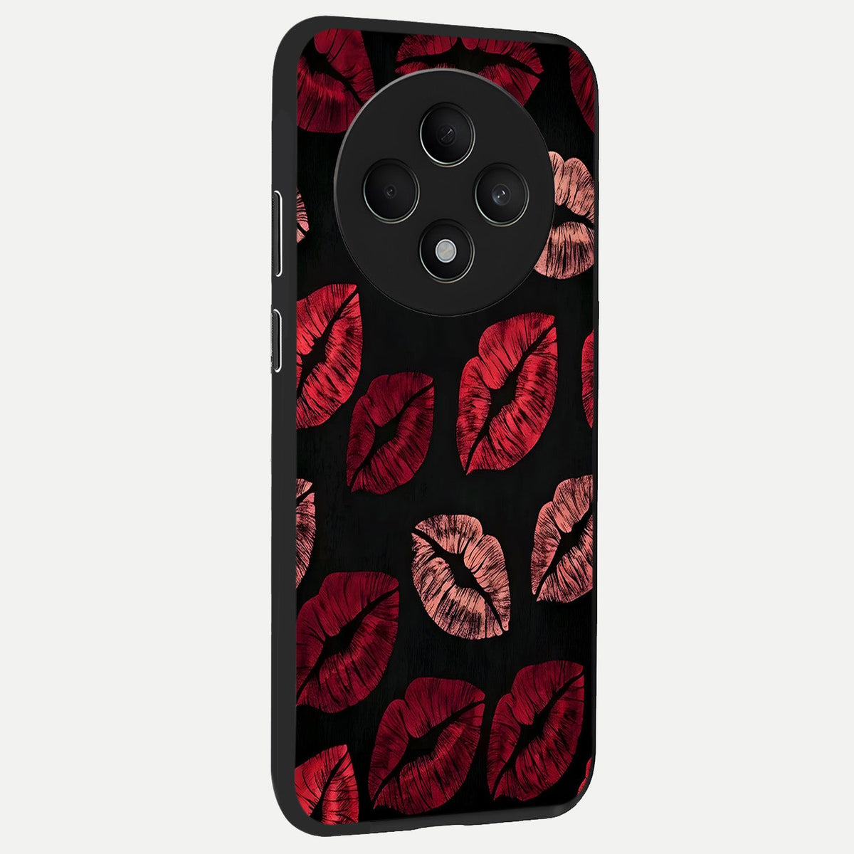  Midnight Kiss Love back cover For Oppo F27 5G slim fit glass case with vibrant aesthetic design