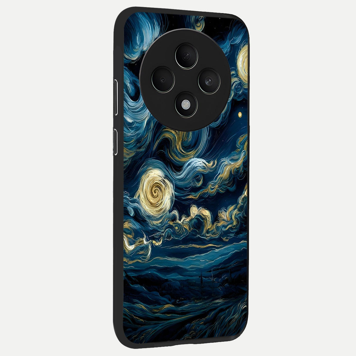  Midnight Sky Whirl back cover For Oppo F27 5G slim fit glass case with vibrant aesthetic design