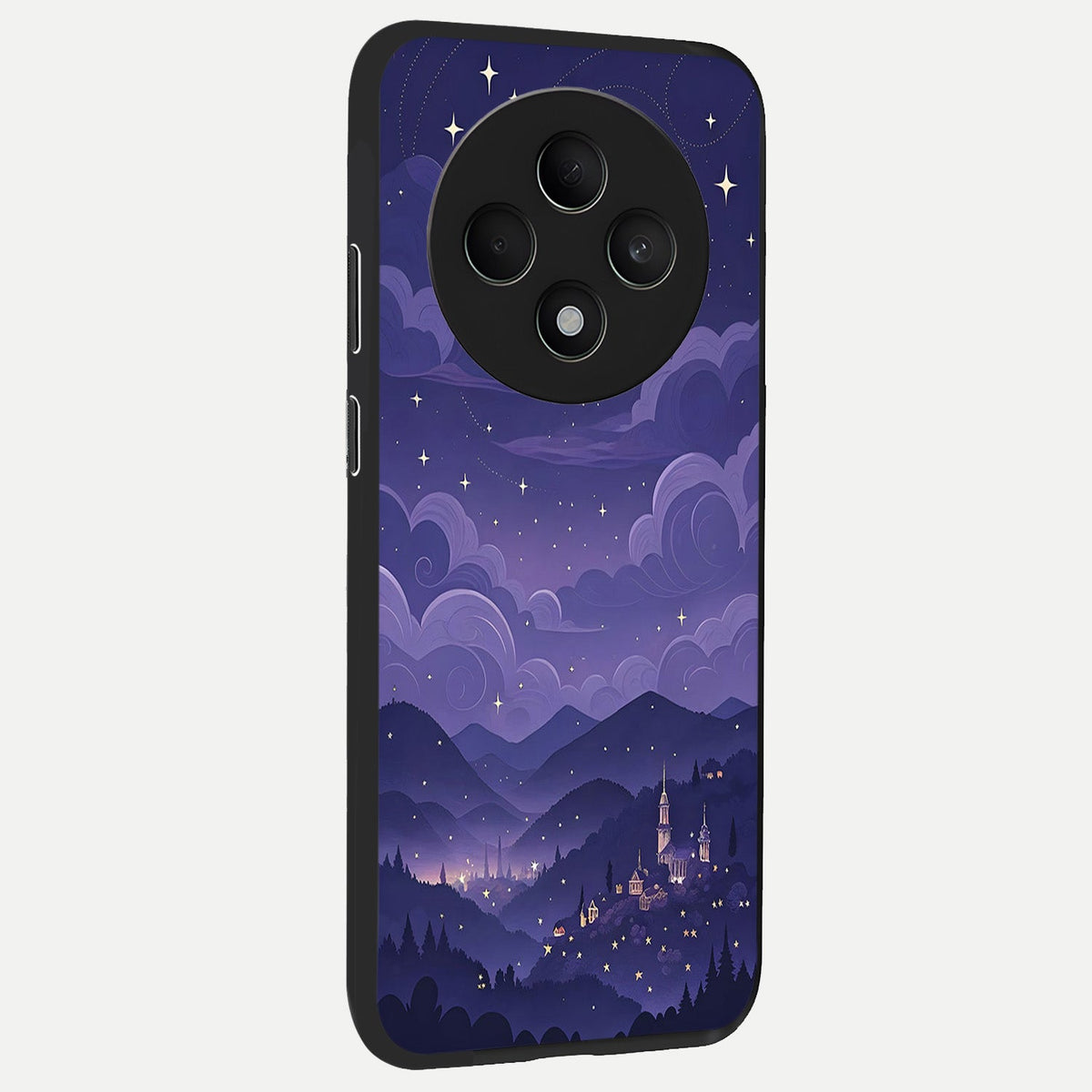  Minimal Night View back cover For Oppo F27 5G slim fit glass case with vibrant aesthetic design