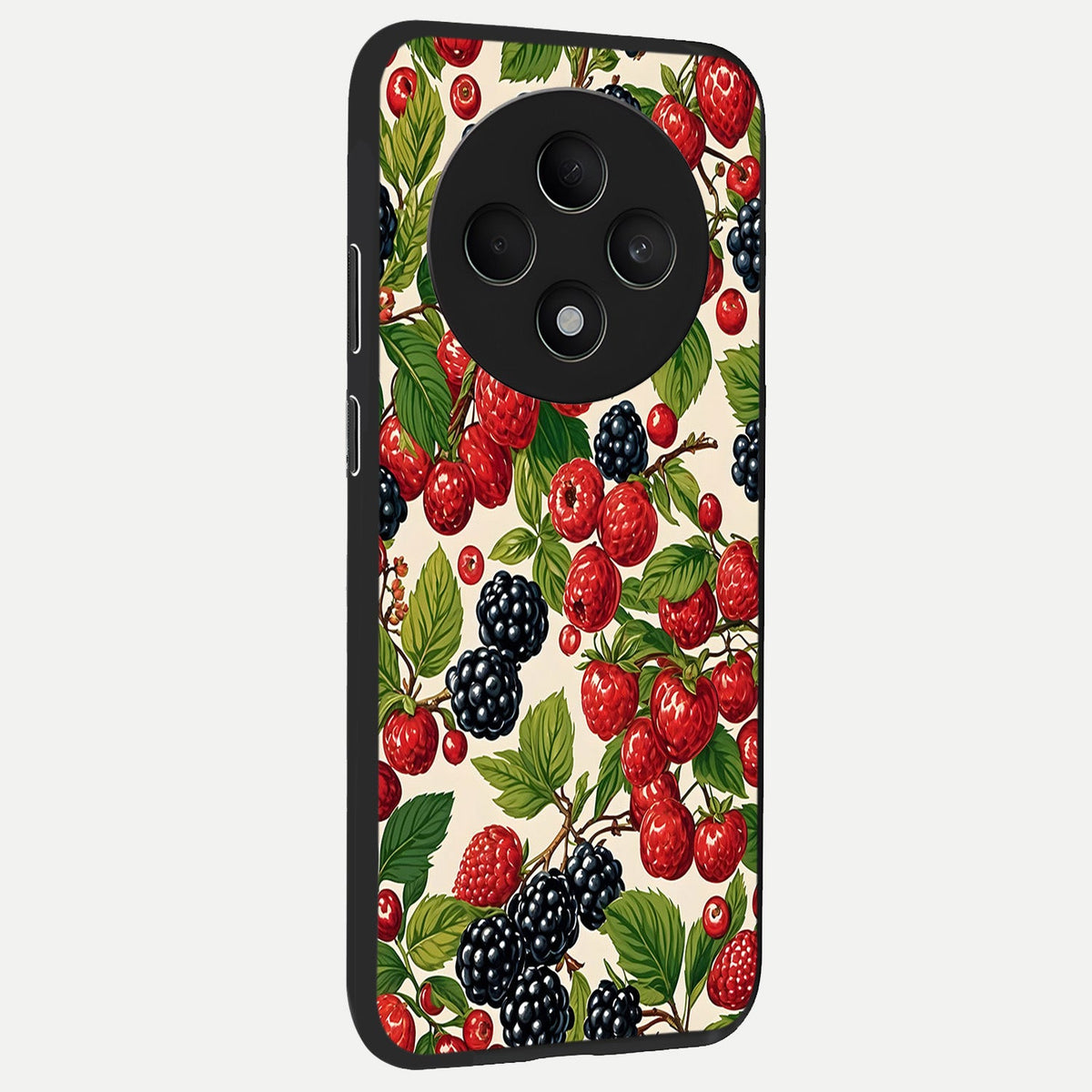  Mixed Berry Collage back cover For Oppo F27 5G slim fit glass case with vibrant aesthetic design