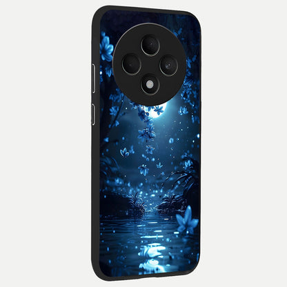  Moonlight Petal Dream back cover For Oppo F27 5G slim fit glass case with vibrant aesthetic design