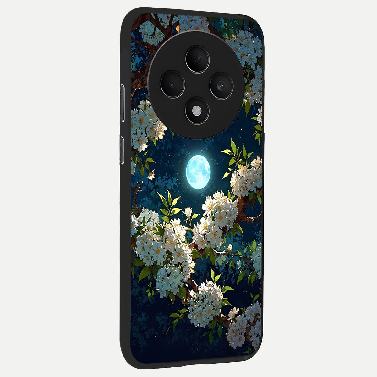  Moonlit Blossom Dream back cover For Oppo F27 5G slim fit glass case with vibrant aesthetic design