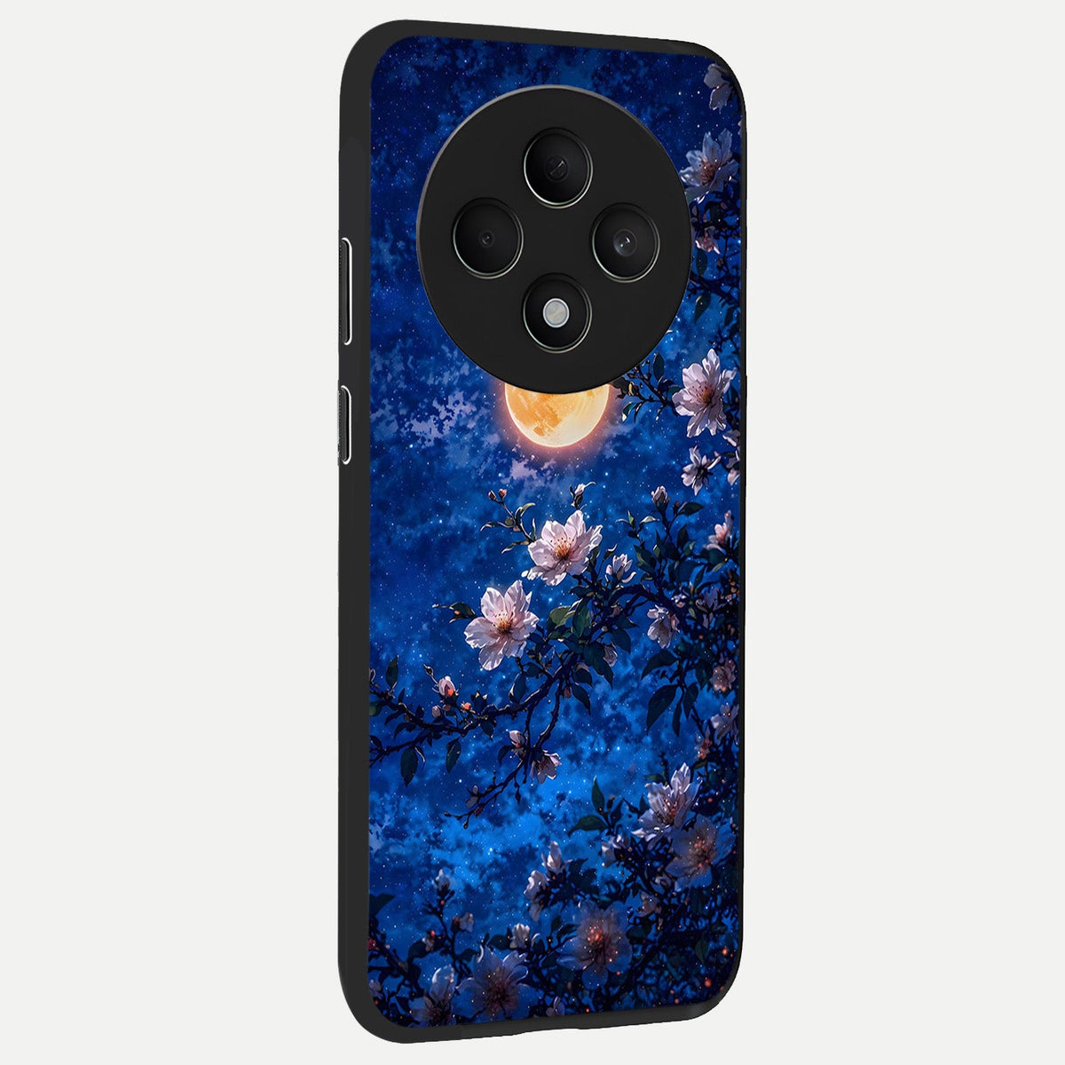  Moonlit Blossoms Night back cover For Oppo F27 5G slim fit glass case with vibrant aesthetic design