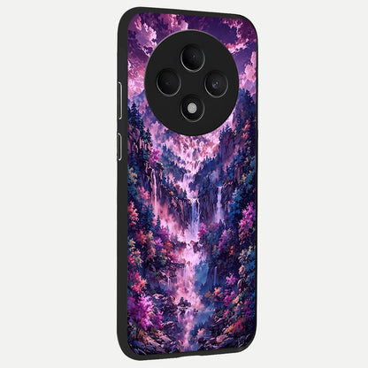  Mystic Cascade Peaks back cover For Oppo F27 5G slim fit glass case with vibrant aesthetic design