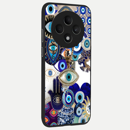 Mystic Charm Eye back cover For Oppo F27 5G slim fit glass case with vibrant aesthetic design