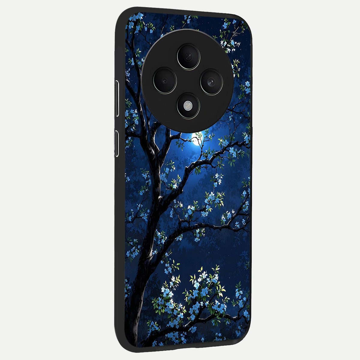  Mystic Floral Night back cover For Oppo F27 5G slim fit glass case with vibrant aesthetic design