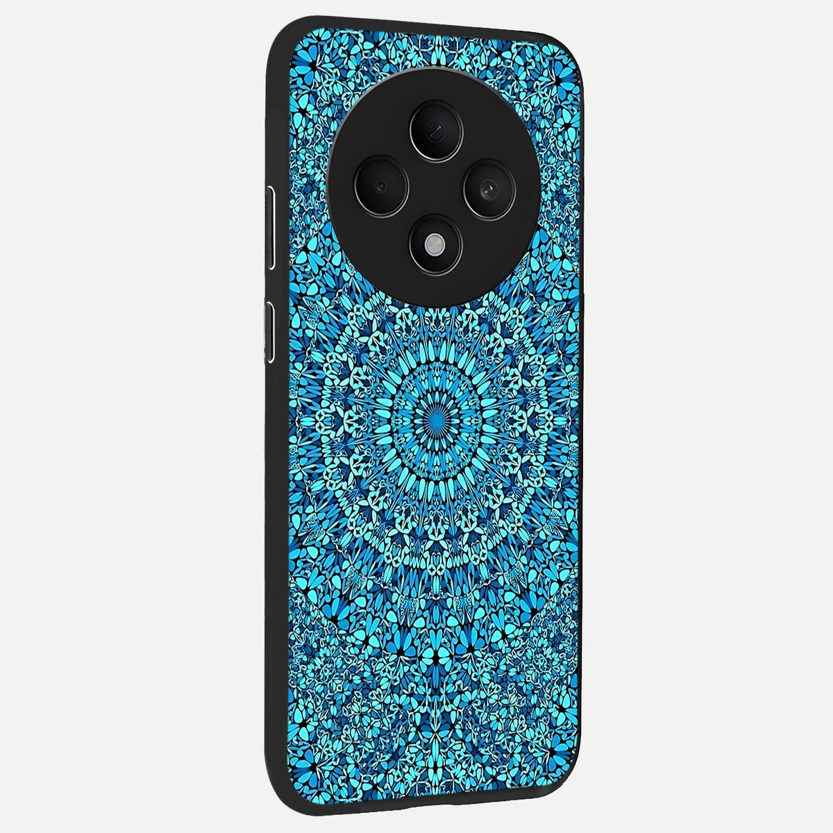  Ocean Bloom Mandala back cover For Oppo F27 5G slim fit glass case with vibrant aesthetic design