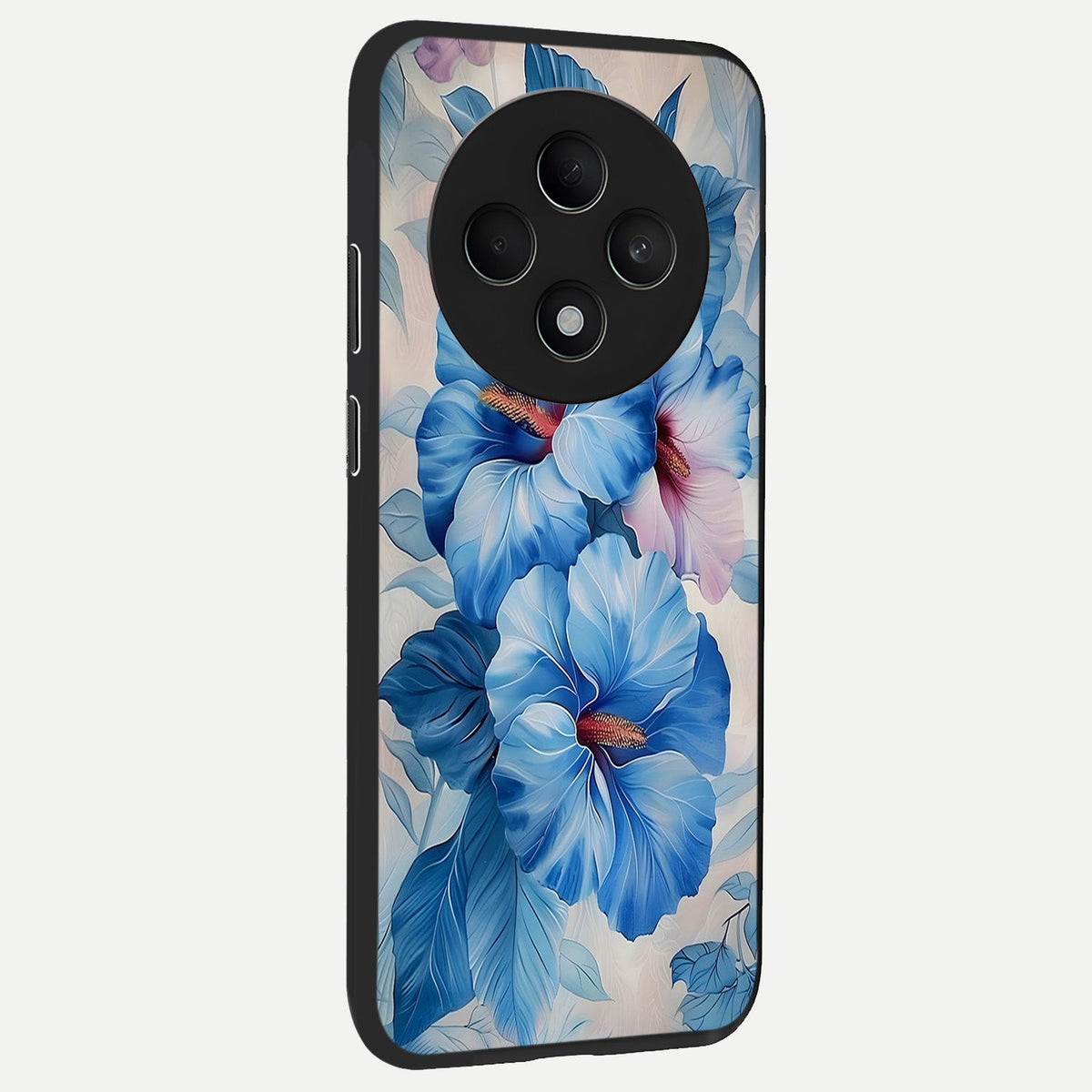  Ocean Hibiscus Grace back cover For Oppo F27 5G slim fit glass case with vibrant aesthetic design